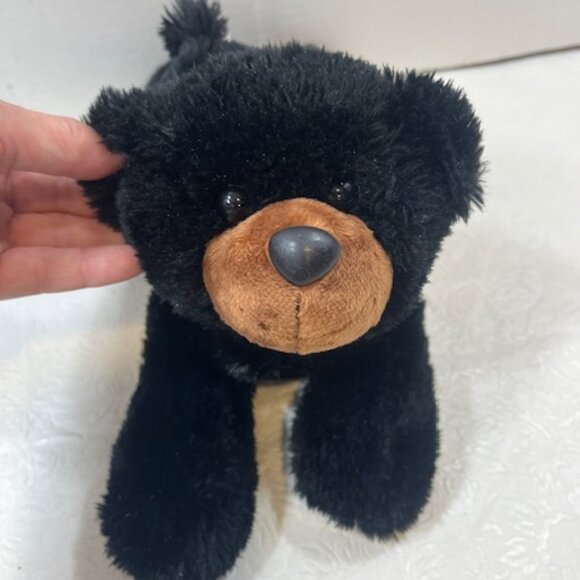 Aurora Black Plush Bear Cuddly Stuffed Animal Handmade 12" - Picture 2 of 9